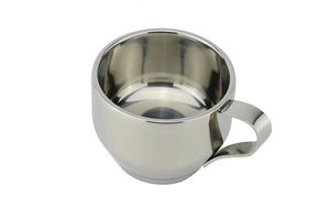 Ensemble soucoupe et cuillère de tasse à café en acier inoxydable de haute qualité tasses à café à double paroi en acier inoxydable café en acier inoxydable de haute qualité