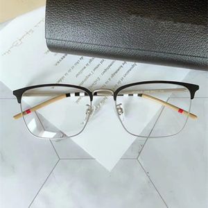 Star de haute qualité BE1332-D Designer Eeybrow Big-Rim Men Glasse 56-17-145 Plaid contrasté semi-rim pour verres de prescription complète CA 309Y