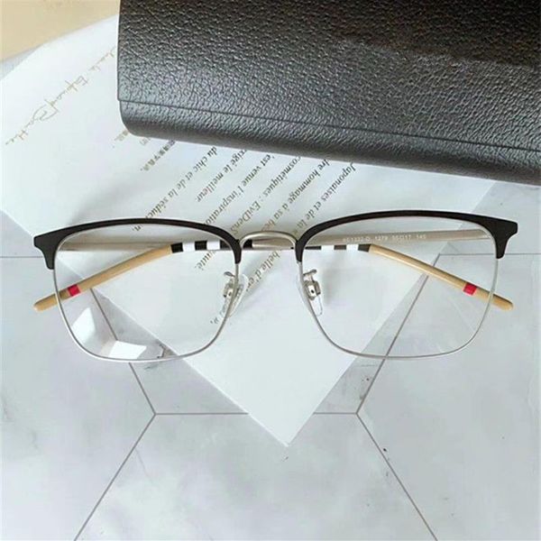 Star de haute qualité BE1332-D Designer Eeybrow Big-Rim Men Glasse 56-17-145 Plaid contrasté Semi-rim pour lunettes de prescription Fulls2231