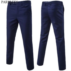 Pantalones de vestir rectos de alta calidad, pantalones de traje de oficina de negocios ajustados para Hombre, pantalones de novio de boda para Hombre 210522