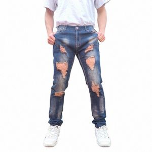 Hoge Kwaliteit Rechte Gat Man Denim Jeans Plus Size 28-42 Lg Broek Voor Mannelijke Hip Hop Ripped mannen Casual Broek Fi 444s #