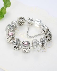 Hoogwaardige strengen armbanden DIY Love Set Diamond Large Hole Zink Alloy Bead Jewelry hele3575567