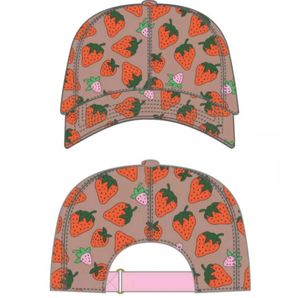 Hoogwaardige aardbei honkbal petten man's cotton cactus klassieke letter bal zomer vrouwen zon sun hoeden outdoor verstelbare snapback girl's schattige vizier