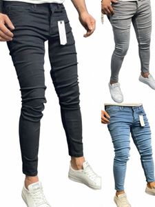 Hoge Kwaliteit Stretch Elastische Skinny Jeans Mannen Europese Amerikaanse Klassieke Effen Wo Denim Broek Casual Pantales Hombre Joggers T8Wn #