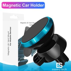 Support de voiture de téléphone magnétique universel de support de voiture de téléphone magnétique de rotation de 360 degrés fort de haute qualité pour le téléphone portable d'iPhone 11 Samsung avec le paquet