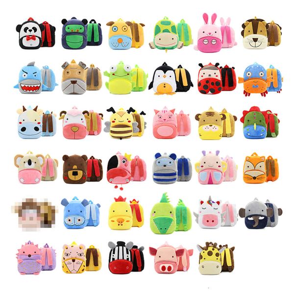 Sac à école en peluche de haute qualité mignon boy fille girl kids zoo animal carton backpack