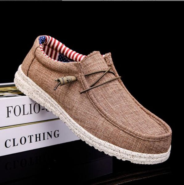 Zapatos de lona de verano de alta calidad para hombre, zapatos informales ligeros y transpirables para conducir, mocasines fáciles de llevar para hombre, talla grande 40-48