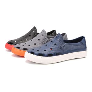 Hoge kwaliteit zomer mode heren loopschoenen blauw zwart grijs oranje strand gat ademende slippers mannen casual sandalen