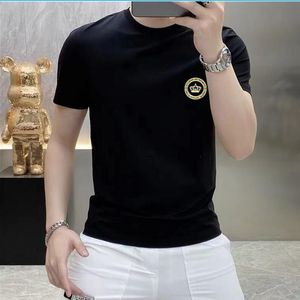 T-shirts de forte chaude 3D de haute qualité Men de haute qualité T-shirts royaux classiques noirs étincelants Tshirt masculin Fashion Pluz taille à manches courtes