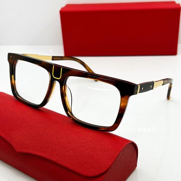 lunettes de soleil de haute qualité designer carti lunettes Cheetah Classic rectangle Series Vivid Smart Business Casual Hommes Femmes Full Frame Optical Frame Plank 01063 Mode