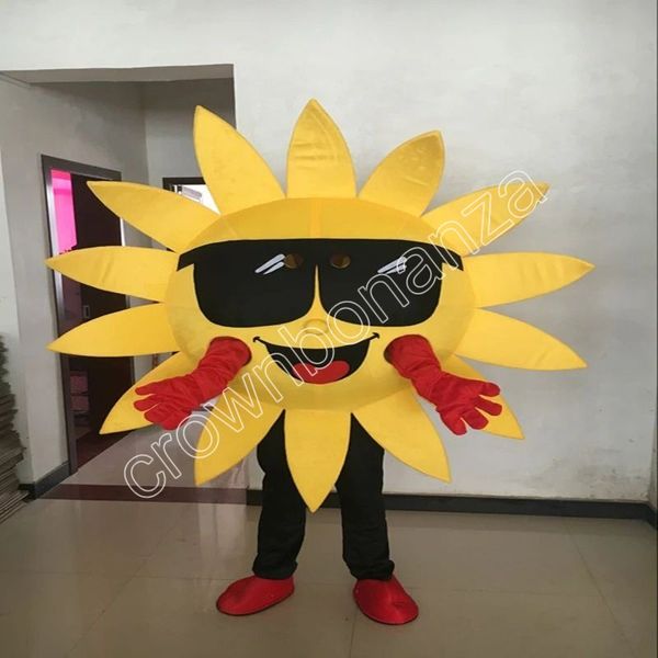 Haute qualité lunettes de soleil soleil mascotte Costume déguisement carnaval personnalisé fantaisie costume en peluche costume