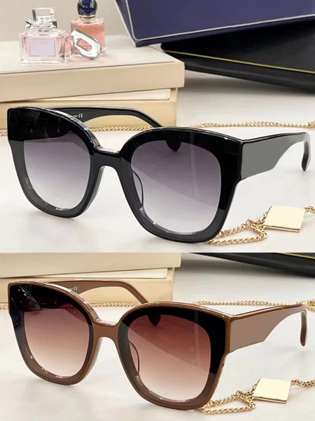 Lunettes de soleil de haute qualité protection UV lunettes de luxe FE40098I fête d'affaires concepteur masculin et féminin avec chaîne