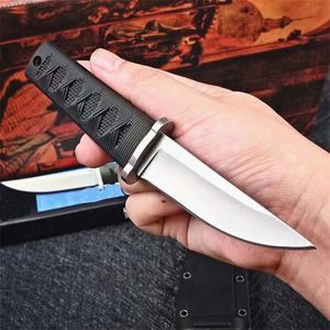 Couteau droit de survie Specail Off 8Cr13Mov Lame à pointe de chute en satin Nylon Plus Manche en fibre de verre Couteaux à lames fixes avec Kydex