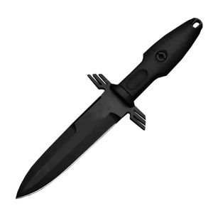 Couteau tactique de survie de haute qualité N690, revêtement en titane noir, lame à pointe de lance, couteaux à lame fixe d'extérieur avec Kydex