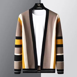 Hoge kwaliteit trui jas heren trend nieuwe herfst en winter trend merk los gebreid vest herenkleding