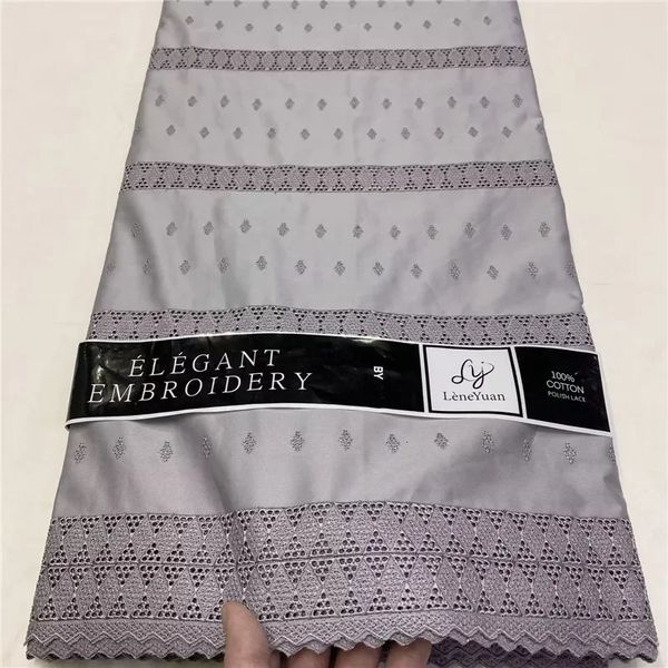 Haute qualité suisse Voile dentelle en suisse 100% coton polonais sec hommes robe tissu pour robes de mariée tissus africains 240320