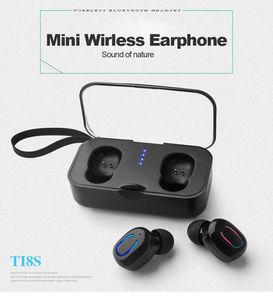 Auriculares inalámbricos invisibles T18S de alta calidad Auriculares Bluetooth 5.0 TWS Mini auriculares Bluetooth Auriculares estéreo inalámbricos Android ISO