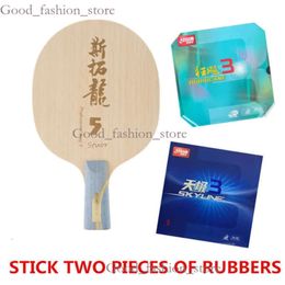 Racket de tennis de table de haute qualité ma longue 5 carbone intérieur table de tennis lame pingpong racket fl and standage table table tennis chauves