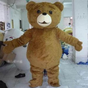 Haute qualité ours en peluche mascotte Costume dessin animé déguisement rapide adulte taille282R