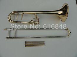 Trombone ténor en laiton de haute qualité Trombone conique plaqué or Edward 42 B Tubes étirés plats Instruments de musique Trombone1167623