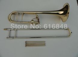 Trombone ténor en laiton de haute qualité Trombone conique plaqué or Edward 42 B Tubes étirés plats Instruments de musique Trombone5591983