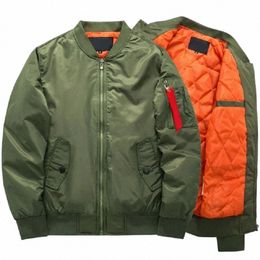 Haute qualité épais armée vert militaire moto aviateur pilote air bombardier veste mâle automne hiver manteaux H1kB #