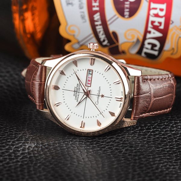 Alta calidad Serie de tres agujas Relojes de lujo para hombre Función de calendario dual Reloj de cuarzo Relojes de pulsera de diseño Top Brand Fashion l298S