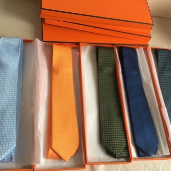 Corbata de seda 100% de alta calidad para hombre, corbatas clásicas con caja de embalaje, corbata estrecha informal para regalo 2023