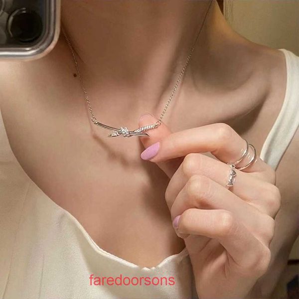 Tifannissm – collier de créateur en acier inoxydable de haute qualité, bijoux légers, minimalistes, design élégant et haut de gamme, T home twiste Pan