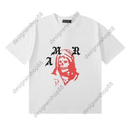 Influenceur Tik Tok de haute qualité de la même marque Artiste new-yorkais WES LANG Co Marque Double fil Pur coton T-shirt ample décontracté à manches courtes pour hommes et femmes