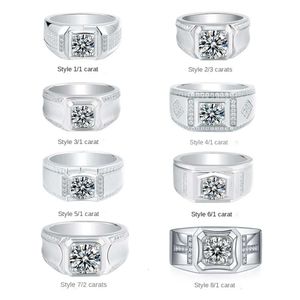 Hoogwaardige Tiktok Live-uitzending S925 sterling zilveren ring Niche Huwelijkscadeau Cool Luxe Mo Sangshi Diamanten ring voor heren Verjaardagsfeest Valentijnsdag