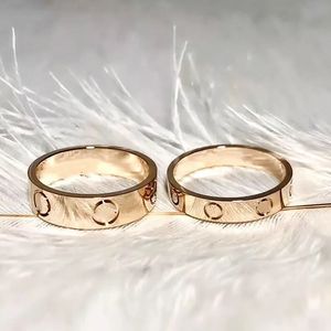 Anillo de amor de acero de titanio de alta calidad, anillo de diseño de joyería de diseñador para boda para hombres, joyería de mujer con diamantes, oro, plata, rosa, tamaño 4-5-6 mm, anillo de diamante