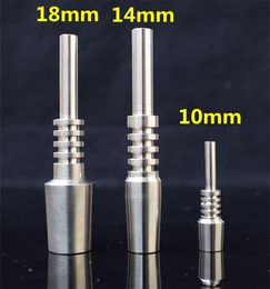 Hoge Kwaliteit Titanium Tip Titanium Nail 10mm 14mm 18mm Omgekeerde Nail Grade 2 Ti nail Voor Glas waterpijp Glas Nectar Collector Kit