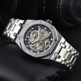 Alta calidad Marca superior Audexxx Pigxxx Personalidad casual Reloj para hombre creativo Correa de acero Movimiento de diseñador Reloj mecánico para hombre