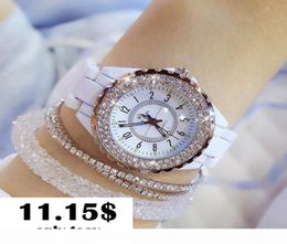 Mujeres de lujo de alta calidad Mujeres de lujo Cerámica Diamante Diamante Mujeres Moda de cuarzo Fashion 2018 Wrist Women Watches BS C182815221