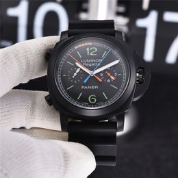 Alta calidad de las mejores marcas Panerxi LUMINORS REGATTA Serie Reloj de pulsera para hombre Reloj de lujo para hombre Espejo de zafiro Movimiento de diseñador Relojes mecánicos automáticos Montre