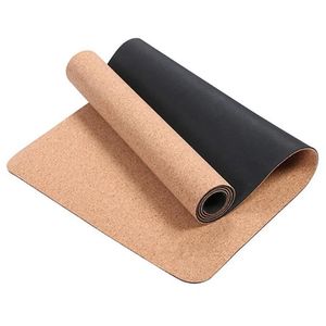 Tapis de Yoga TPE + liège de haute qualité pour Gym Fitness tapis de Sport de gymnastique Pilates naturels tapis d'exercice de Yoga tapis en caoutchouc de Massage
