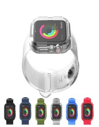 Bracelet de montre de remplacement en TPU de haute qualité pour Apple Watch Series 5 4 3 2 1 bracelet de montre pour iWatch 38 40 42 44 mm avec étui de protection2733702