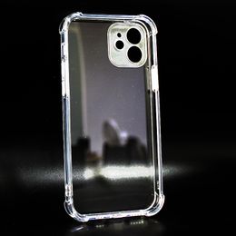 Hoge kwaliteit transparant 1,5 mm acryl mobiele telefoon gevallen vier hoeken schokbestendige fijne gat clear anti-drop case voor iPhone-serie