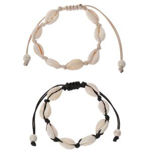 Hoogwaardige trendy natuurlijke koestralenschaalschaal enkelband bracelet handgemaakte Hawaiiaanse strandvoet sieraden voortreffelijke armband zomer7933734