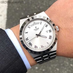 Hoge kwaliteit tudery designer horloges voor vrouwen Men Royal Series 41mm Mens Automatisch mechanisch horloge witte plaat precisie horloges met origineel logo