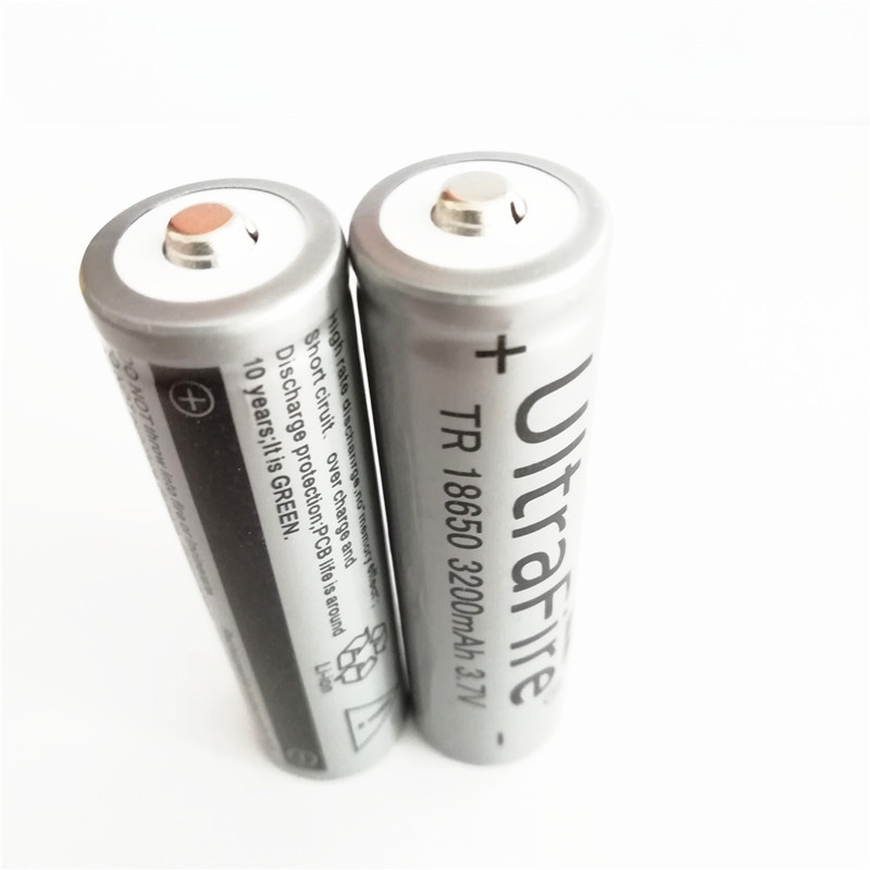 grey 18650 lithium battery 3200mah 3.7V can be used for bright flashlight and electronic products