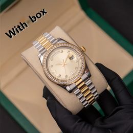 Haute qualité unisexe 2813 automatique mécanique 41mm femmes montres lunette en acier inoxydable femmes diamant montre dame montre étanche lumineux montres cadeaux