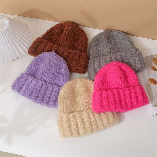 Alta calidad unisex sólido color brillante sombrero de invierno mejor gorros combinados nueva cachemira mujer cálido cráneos gorra regalo 230920