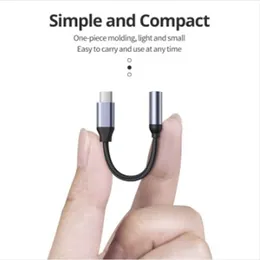 Adaptador de auriculares USB tipo C 3,5 Jack de alta calidad USB C a auriculares de 3,5 mm Cable adaptador de audio auxiliar para Huawei P30 Xiaomi Mi 10 9 Es Paquete de 200 unidades por paquete