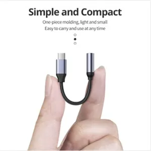 Hoge kwaliteit USB Type C 3.5 Jack Oortelefoon Adapter USB C naar 3.5mm Koptelefoon AUX Audio Adapter Kabel Voor Huawei P30 Xiaomi Mi 10 9 Es 200 stks/pak pakket