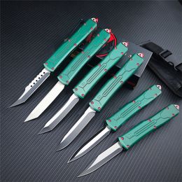 Haute Qualité Multi Fonctionnel Auto Couteau Bounty Hunter Double Action Poche Tactique EDC Outils Extérieurs Personnalisés 440C Lame en alliage de zinc Poignée D2 MT BM