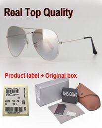 Gafas de sol con lentes de vidrio uv400 de alta calidad para mujeres y hombres, gafas de diseño de marca de 5862 mm, gafas de sol para piloto con estuches para venta al por menor y lab2157398