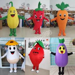 Costume de mascotte de légumes de haute qualité, personnage de thème animé, unisexe, taille adulte, accessoires publicitaires, fête de noël, tenue en plein air