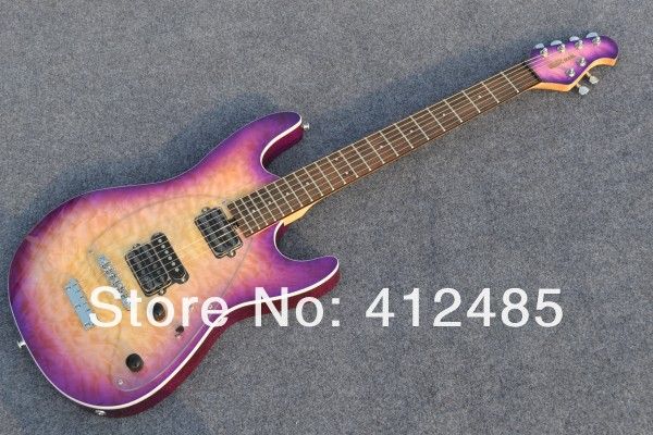 Livraison gratuite très belle guitare électrique violette Music Man de haute qualité
